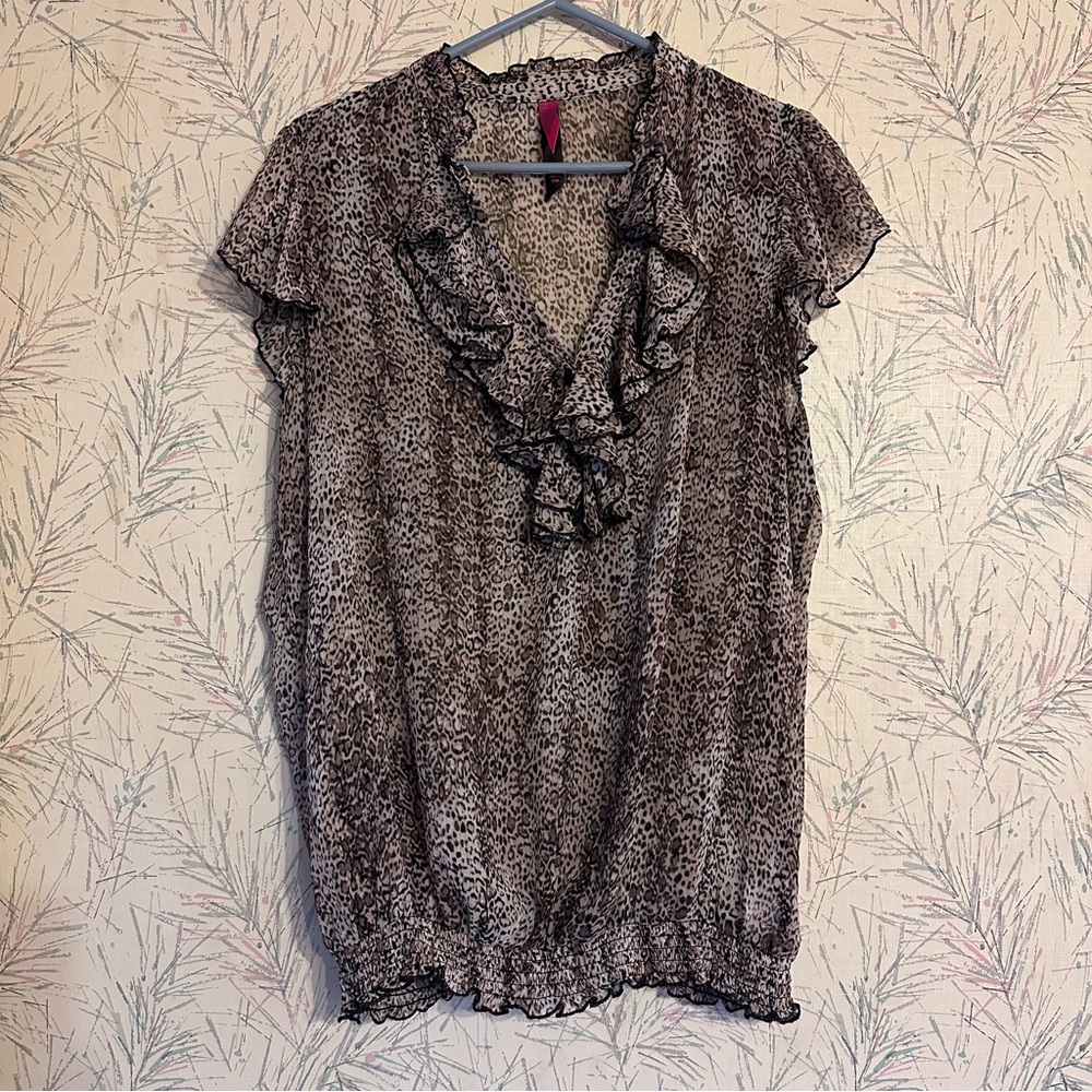 Pure energy animal print blouse size 2X